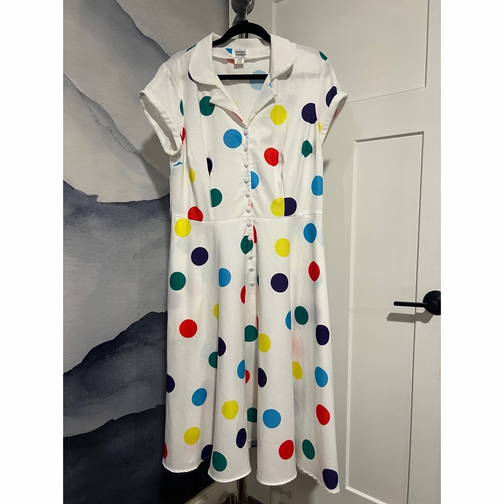 Unique Vintage Polka Dot Dress
